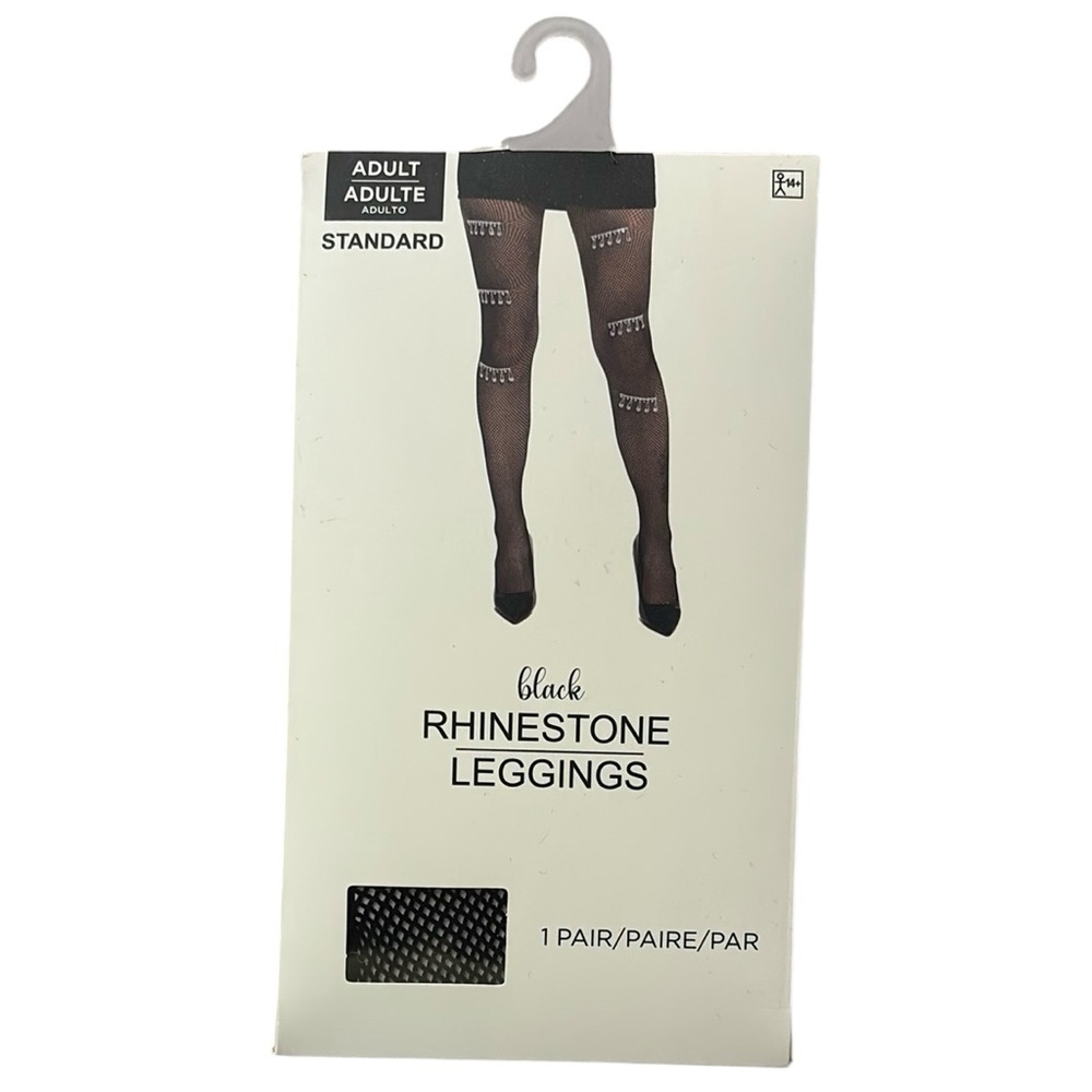 NWT Black Rhinestone Fishnet Stockings